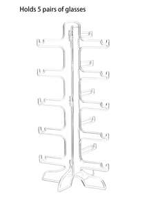 2 套高品质塑料太阳镜收纳盒，眼镜架，太阳镜架，眼镜架，眼镜架，每套 5 副镜架 - 彩色 - 查看 7
