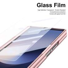 VIETAO Funda de teléfono compatible con Galaxy Z Fold6 con protección de bisagra para S Pen integrado, protector de pantalla, funda ultra delgada a prueba de golpes compatible con Samsung Z Fold 7 6 5 4, resistente al agua, a caídas y a arañazos - Rosa - Ver 7