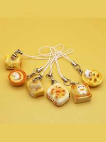 1个/3个热熔树脂3D日式可爱猫咪面包手机挂件小猫吐司钥匙扣可爱挂绳吊坠包包完美汽车配件包包挂饰背包上学卡通哥特Y2K万圣节配件教师节圣诞节礼物创意包包挂绳带证件夹汽车配件包包挂饰汽车配件朋友姐妹 - 彩色 - 查看 2