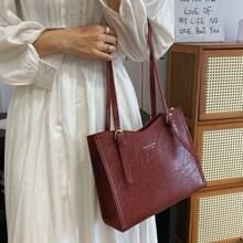 Borsa di alta qualità e grande capacità per le donne primavera ed estate 2025 nuovo stile, borsa da sposa da sposa, versatile borsa a tracolla rossa Borsa a tracolla da donna realizzata in morbida pelle artificiale, grande capacità, nappa