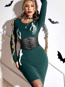 1 Piece Of Tight Corset Waistband, Elastic Waistband, PU Leather Wide Waistband, Slim Waist, Can Protect The Waist, Sexy Chest Cinching Women Corset Belt For Dress,Waist Trainer Waist-Shaping For Waist Slimming And Tummy Control Halloween Costume