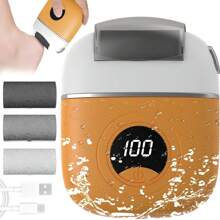 1 szt. Elektryczny pilnik do usuwania odcisków, szlifierka do pielęgnacji stóp z 3 głowicami i 2 prędkościami, IPX6 wodoodporny przenośny akumulatorowy elektryczny pilnik do usuwania odcisków, narzędzie do pielęgnacji stóp pilnik do szorowania stóp dla mężczyzn i kobiet