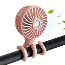 BOOQIBOY Rechargeable Octopus Fan Mini Fan Can Be Held, Hung, Wound Or Stood. Suitable For Home, Commuting, Outdoor, Cycling, Adult, Children And Baby Strollers. Made Of ABS+ Silicone Skin-Friendly Material, It Is Light, Beautiful, Portable And Practical. Multi-Functional Tripod That Can Be Twisted Freely. Large Capacity Battery. Charging Time: About 2 Hours. Usage Time: About 150-480 Minutes. Power: 3w Includes The Main Unit And Type-C Charging Cable - mini八爪魚小風扇 - 查看 10