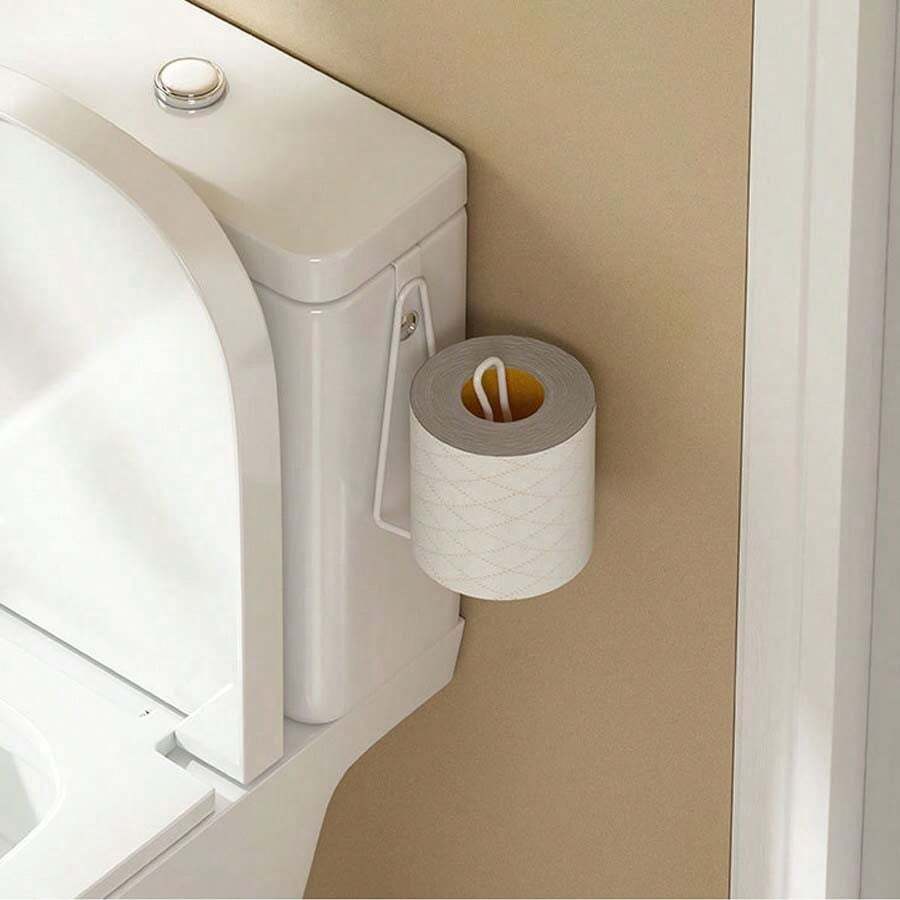1 Stück wandmontierter Toilettenpapierhalter für das Badezimmer, bohrfreier Toilettenrollenhalter