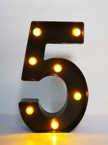 1pc 21.8cm/8.58in Holiday Party Lighting, Christmas Decor Light, Outdoor LED Light, Digits 0-9, Letters A-Z, Christmas Decor Digit Light, Holiday Accessories, Wedding Birthday Party Supplies, Room Scene Decoration - Black - View 21