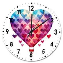 Globo aerostático de boda, reloj de pared silencioso, decoración de pared vintage, arte de pared, regalo para hombres