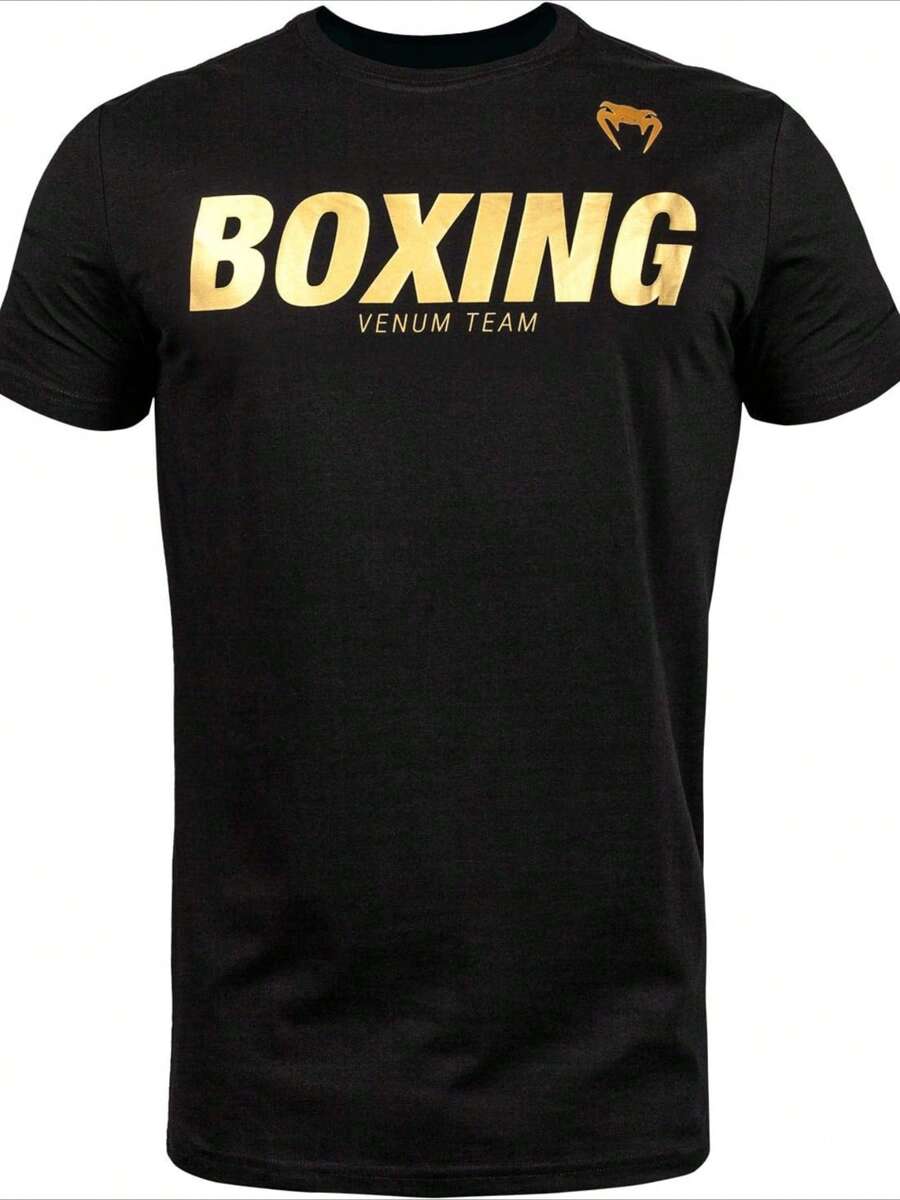 Venum Playera De Manga Corta Camiseta Para Hombre 1 Camiseta Con Estampado Digital De 220 G - Negro - Ver 1