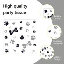 Dog Paw Party Tableware Sets Dog Puppy Supplies Including Plates Cups Napkins For Birthday Puppy Theme Party Decorations
