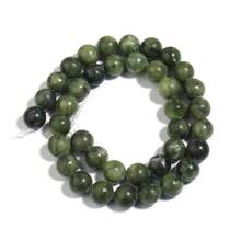 1pc Natural Nephrite Jade Beads In Multiple Sizes 4/6/8/10/12mm, Round Loose Beads, Fashion Elegant Vintage Green Jade, Handmade DIY For Bracelets, Necklaces, Jewelry Making, Pendants, Accessories Wholesale - Southern Jade - View 10