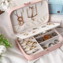 1 hộp đựng trang sức cá nhân hóa, quà tặng đám cưới, hộp đựng trang sức nhung tùy chỉnh, túi đựng mỹ phẩm, quà tặng phù dâu cá nhân hóa, hộp đựng trang sức du lịch bằng nhung, quà tặng Giáng sinh cho cô ấy, quà tặng Lễ Tạ ơn cho mẹ - Nhiều màu - Xem 2
