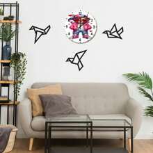 Wedding Stylish Teddy Bear, Battery-Operated Wall Clock, Cafe Decor, Bathroom Decor, Present Idea From Son - Mixed Colors - View 4