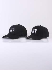 1pc Summer Boy Girl Structured Baseball Cap Solid Adjustable Snapback Sunhat Outdoor Sports Hip Hop Baseball Hat - Black B - View 3