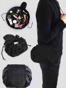 1 Bolsa organizadora de cosméticos y maquillaje con cordón para viaje, bolsa de almacenamiento portátil. Esenciales para viajes, cruceros, dormitorios. Bolsa de maquillaje, bolsa de artículos de tocador, bolsa de embalaje. Regalo para mamá, regalo para amigos y maestros, regalo de cumpleaños. Decoración para el hogar, baño, sala de estar, dormitorio. Organizador de joyas, organizador de baño. Organizador de bálsamos labiales, organizador de esmaltes de uñas. Organizador de maquillaje, estuche de maquillaje, útiles escolares. Organizador de maquillaje para vacaciones de invierno, regreso a la escuela.