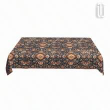 1 件春夏桌布 60x84 英寸矩形，浓郁复古风格花卉图案桌布，适合派对野餐晚餐装饰 - 彩色 - 查看 12