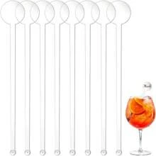 100Pcs Cocktail Swizzle Sticks Clear Drink Stirrer Swizzle Stick Beverage Mixer Cocktail Coffee Drink Stirrers For Bars Cafes Restaurants Home Back To School