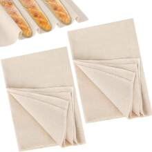 1 pezzo Panno per la lievitazione del pane francese, tela di cotone per la lievitazione dell'impasto di baguette, panini e pani in stile europeo