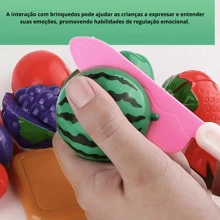 Crec Food Cuts Vegetables Fruit Kitchen Children's Toy Food Picnic Picnic Frying Pan Children's Toy Gourmet Kitchen With Accessories Food Fruits Vegetables Greens Pretend Food - 彩色 - 查看 6