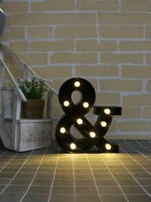 1pc 21.8cm/8.58in Holiday Party Lighting, Christmas Decor Light, Outdoor LED Light, Digits 0-9, Letters A-Z, Christmas Decor Digit Light, Holiday Accessories, Wedding Birthday Party Supplies, Room Scene Decoration - Black - View 6