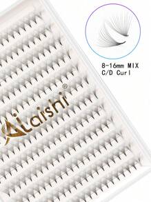AILAISHI 1box Pointy Base Premade Fans Eyelash Extensions. Middle Stem Lashes Extension Premade, Handmade Fans, D Curl Mix Length 15D 8-16mm Mix Nagaralash Clusters,Eyelash Clusters,Individual Eyelashes,Lashes,Fake Lashes - D - View 1