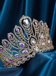 Crown For Women, Baroque Queen Crown - Crystal Gold Tiara For Wedding Birthday Topper, Queen Crown For Costume Party Prom Gift - Multicolor - View 11