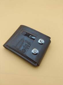 1 件时尚男士钱包防盗刷身份证包大容量零钱包包适合青少年夏季休闲户外运动或度假旅行或毕业礼物或生日礼服配饰