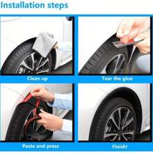1pc Matte PVC Wheel Arch Guard, Scratch And Collision Protective Strip, Front Collision Protective Strip, Car Scratch Protector, Car Protective Sticker