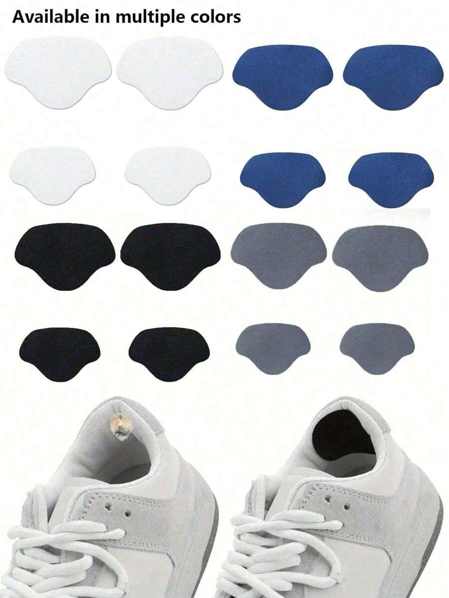 4 piezas Parches para reparación de zapatos, Parche de empeine para reparación de zapatos, Protector de suelas de zapatos autoadhesivo, Kit de parches para reparación de tacones, Parches para el interior de los zapatos para huecos, Accesorios para reparación de zapatos - Protectores antidesgaste para talones de zapatillas, Repara agujeros y daños en el forro.