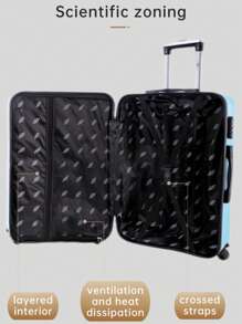 Bagaż europejski, twarda skorupa z tworzywa ABS, duża pojemność, wodoodporny, wzmocniony, koła w jasnym odcieniu, blokada bezpieczeństwa,