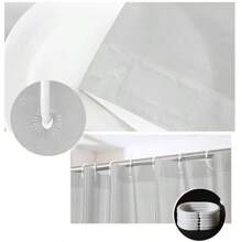 PEVA Waterproof Shower Curtain Mildew Bathroom Solid Curtain Wave Window Tulle Home Luxury With Hooks Heavy S Fold Wavy Shower
