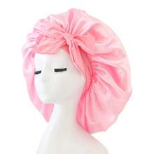 Silky Satin Sleep Bonnet For Women With Adjustable Bow Ties - Luxurious Hair Protection Cap For Curly/Natural Hair, Multi-Color Options, Soft Nighttime Hair Care Essential,Bonnet,Shower Cap,Hair Products And Accessories For Barber Salon Beauty Travel Essentials