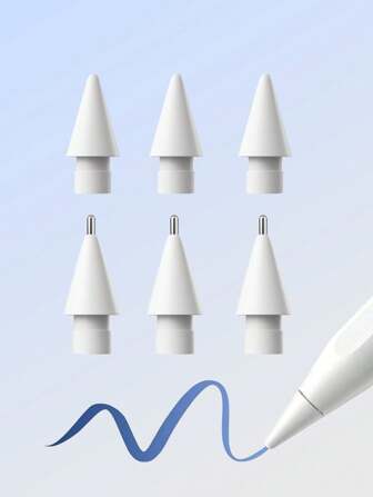 3/4/6 Packs Upgraded Replacement Tips Compatible With Apple Pencil 1st Gen And 2nd Gen/IPad Pro Pencil, No Wear Out Fine Point Precise Control Pencil Replacement Nibs, Compatible With Apple Pencil 1st Gen And 2nd Gen/IPad Pro Pencil Gifts For Mother, Family, Friends, Birthday, Holiday Pen Accessories