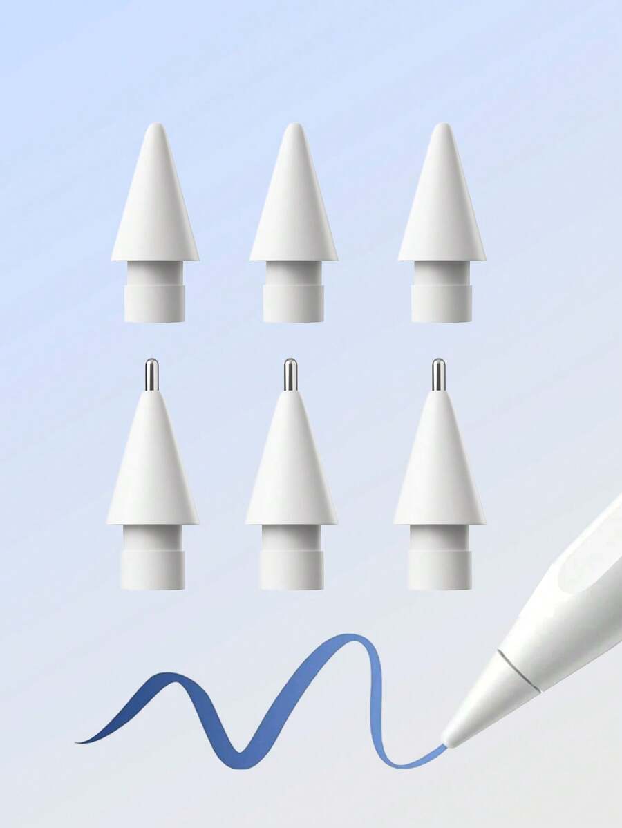 3/4/6 包升级替换笔尖兼容 Apple Pencil 第 1 代和第 2 代/iPad Pro Pencil，无磨损细点精确控制铅笔替换笔尖，兼容 Apple Pencil 第 1 代和第 2 代/iPad Pro Pencil 送给母亲、家人、朋友、生日、节日的礼物笔配件