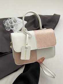 Túi xách ca rô đơn giản thời trang mới, Túi đeo vai nữ dùng hàng ngày, đi làm, thường ngày, đi làm, quà tặng lễ hội - Hồng - Xem 9