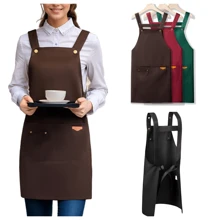 1pc Unisex Apron For Restaurants, Kitchens & Cooking, Chef Uniform Apron For Cafes, Extra Wide Straps, Comfortable & Easy To Clean, Oil/Water Resistant