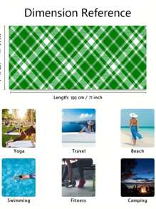 1 件全新柔软舒适数码印花沙滩巾，采用超细纤维制成，适合海滩、空调、办公室午睡、高端复古休闲毯 - 彩色 - 查看 5