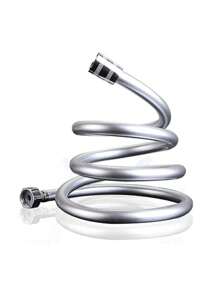 PVC Smooth Shower Hose 1.5M / 59 Inch With Anti-Twist Brass Connections - Universal Replacement, Flexible, Kink And Leak Proof - Silver - View 2