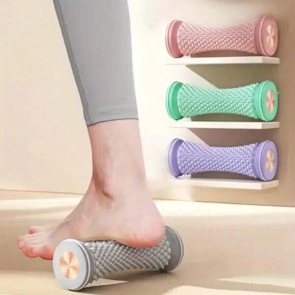1pc Easy To Roll Foot Fascia Relief Roller - PVC Foot Massager For Muscle Relaxation, Yoga And Arch Support, Ideal For Home Workouts,Father Gift
