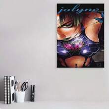 Framed [  Anime Canvas Print] Jolyne Stone Ocean Canvas Art Print, High-Quality Wall Decor Poster, Anime Themed Living Room Wall Art, Gift For Fans, - Framed - View 3