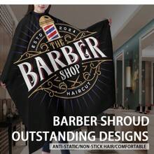 理发师黑色理发围裙理发披肩美发长袍美发外套理发店沙龙配件、返校、旅行度假必需品、女士发饰