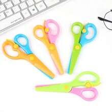 4/6pcs High-Quality PP Plastic Craft Scissors, Handmade Scissors With Wavy Edge Cutting, Suitable For Creative Projects, Paper Craft, Scrapbooking And Student DIY Decoration, Safe And Non-Harmful For Crafters And Hobbyists