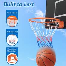 15" Basketball Rim Replacement Wall Door Mounted Basketball Hoop - Orange - View 4