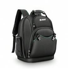 JAKAH Extreme Tool Rucksack, Heavy Duty Bag With Padded Shoulder, , Water Resistant Tool Rucksack/Black - Black - View 7