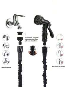 可扩展花园软管，高压洗车清洁喷嘴，庭院灌溉工具，25 英尺 - 200 英尺