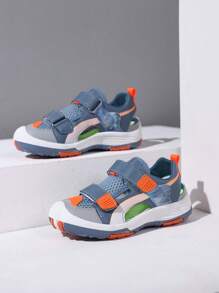 Boys' Summer Sport Sandals With Hook And Loop For Outdoor Hiking - Blue - View 2