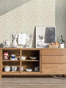 1 rol wit basis goud geometrisch 3D-effect behang, waterdicht, hittebestendig behang, keuken- en badkamermuursticker, formaat: 45,5 x 99,5 cm. Kamerdecoratie Woondecoratie Muurdecoratie Badkamerdecoratie Slaapkamerdecoratie Kamerdecoratie Spullen Woonkamerdecoratie Huisdecoratie Woondecoratie Woonkamer Muurkunst Stickers Muurstickers