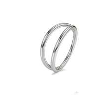 Aros para la nariz de acero inoxidable de titanio 316L, aros dobles brillantes para la nariz de 16G/18G/20G con bisagra y CZ, joyería de piercing para septum, cartílago, hélix, rook, trago y daith de 8mm, 10mm y 12mm - Juego de 3 anillos para la nariz - Ver 7