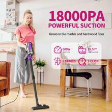 HHD 3-In-1 Cordless Vacuum Cleaner With 18Kpa Suction Power, Lightweight Design, Washable HEPA Filter, Suitable For Home, Car, Pet Hair, Carpet And Hardwood Floors