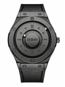 DOM 1pc Fashionable Advanced Technology Men's Watch, Mirrorless Magnetic, Silicone Strap Waterproof Quartz Sports Watch, Personalized Men's Sports Watch, Suitable For Wearing, Christmas Gift For Friends - Shape - View 15