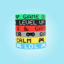 6pcs/12pcs/24pcs Random Color Silicone Wristbands Bracelets For Party Favors