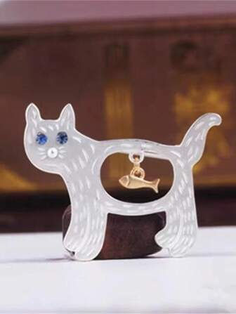 Cute Fresh And Simple Cat Design Brooch For Men,Holiday Party Everyday Wear Minimalist Accessories Pins,Couple's Gift Pin For Clothes Bag Charm School Office Accessories Shirts Jacket Jewelry Christmas Halloween Autumn-Winter Accessories,Suitable For Teens, Youth,Men,Casual, Outdoor, Athletic, Vacation, Graduation Gifts, Birthday, Daily Wear Clothes Pin Funny Teacher Gifts Costume Accessories Bag Charms Men Gifts Bag Pins